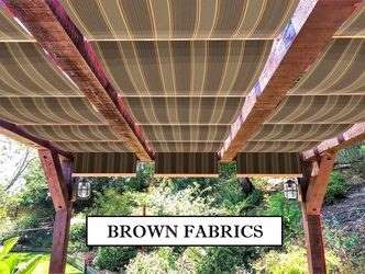 Brown fabric retractable canopies