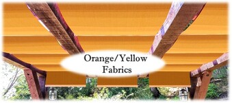 Yellow and Orange fabric shades