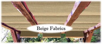 Tan fabric retractable awnings