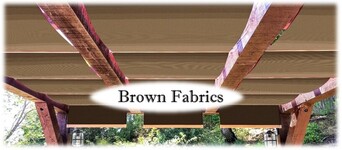 Brown fabric retractable canopies