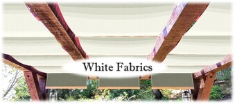 White fabric shades