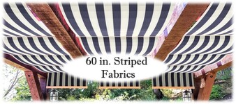 Wide striped fabric retractable shades